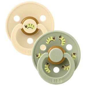 BIBS Studio Colour Pacifier Caterpillar Mix Latex Round Silk/Sag produkt bild