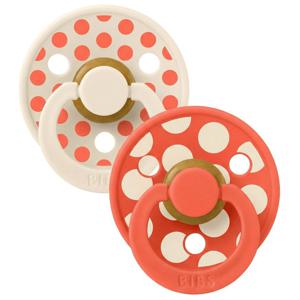 BIBS Studio Colour Polka Mix Latex Size 1 Ivory/Tango 2-pack produkt bild