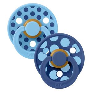 BIBS Studio Colour Polka Mix Latex Size 2 Breeze/Cornflower 2-pack produkt bild
