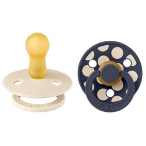 BIBS Studio Colour Polka Mix Latex Size 2 Ivory/Deep Space 2-pack produkt bild