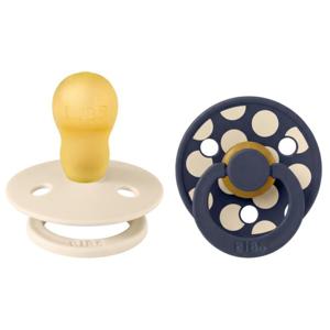 BIBS Pacifier Studio Colour 2 PACK Polka Mix Latex Size 3 Ivory/Deep Space produkt bild