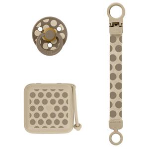 BIBS Studio Gift Set Polka Soothe & Go Latex Size 2 Vanilla produkt bild