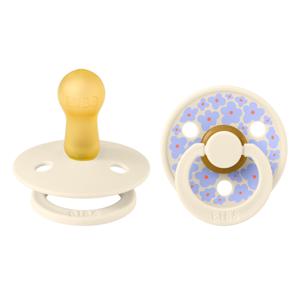 BIBS Pacifier Studio Colour Jasmine Latex Size 1 Ivory Mix 2-pack produkt bild