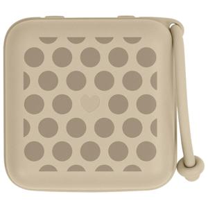 BIBS Studio Pacifier Box Polka Mega Vanilla Dark Oak produkt bild