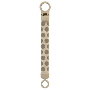BIBS Studio Pacifier Clip Loop Polka Mega Vanilla Dark Oak produkt bild