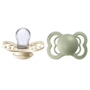 BIBS Supreme 2-pack Silicone Size 1 Ivory/Sage produkt bild