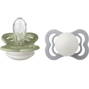 BIBS Supreme Silicone Sage Glow/Cloud Glow 2-pack Size 1 produkt bild