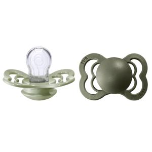 BIBS Supreme Nappar Silicone Sage/Hunter Green strl. 1 (0-6 månader) 2-pack produkt bild