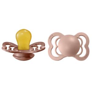 BIBS Pacifier Supreme Latex Woodchuck/Blush Size 1 2 st produkt bild