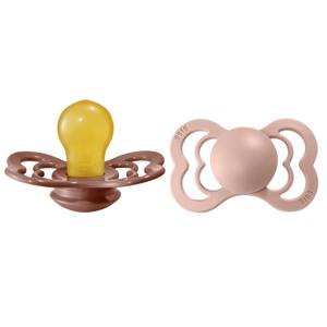 BIBS Pacifier Supreme Latex Woodchuck/Blush Size 2 2 st produkt bild