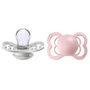 BIBS Supreme Nappar Silicone Haze/Blossom strl. 1 (0-6 månader) 2-pack produkt bild