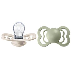 BIBS Supreme 2-pack Silicone Size 2 Ivory/Sage produkt bild