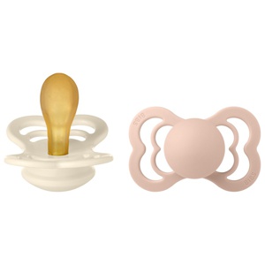 BIBS Supreme Pacifier Latex stl2 Ivory/Blush, 2 st produkt bild