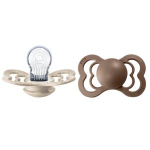 BIBS Supreme 2-pack Silicone Size 2 Vanilla/Dark Oak produkt bild