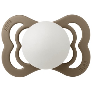 BIBS Pacifier Supreme Silicone 0+ månader Size 1 Dark Oak GLOW produkt bild