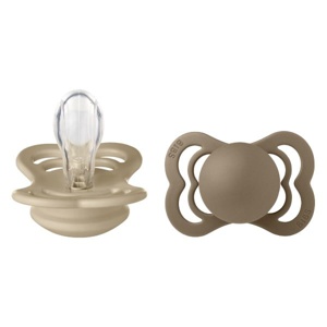 BIBS Supreme Silicone Vanilla/Dark Oak 2 pak - Flere størrelser produktbillede