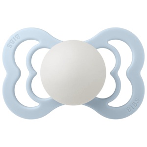 BIBS Supreme Silicone Size 2 Baby Blue GLOW produkt bild