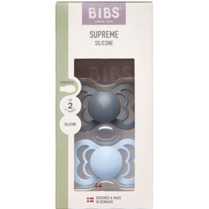 BIBS Supreme 2-pak Iron/Baby Blue Size 2 produktbillede