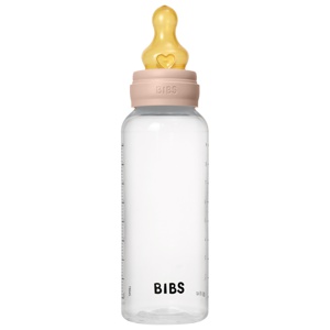 BIBS Sutteflaske Medium Flow Latex Blush 270 ml produktbillede