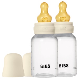 BIBS Sutteflaske Slow Flow Latex 2-pak Ivory 150 ml produktbillede