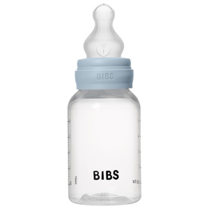 BIBS Sutteflaske Slow Flow Silikone Baby Blue 150 ml produktbillede