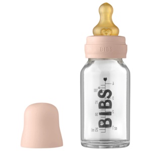 BIBS Tåteflaske i glass, Blush, 110 ml produktbilde