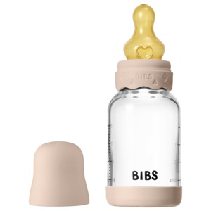 BIBS Tåteflaske i glass, Blush, 120 ml produktbilde