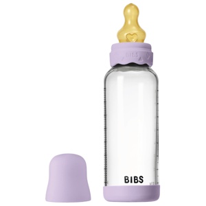 BIBS Tåteflaske i glass, Violet sky, 240 ml produktbilde