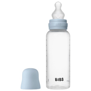 BIBS Tåteflaske Silicone, Baby blue, 270 ml produktbilde