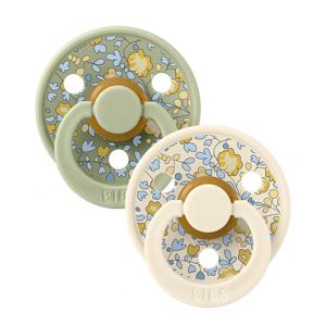 BIBS x Liberty Pacifier Colour 2 PACK Eloise Latex Size 1 Sage Mix Nappar 2 st produkt bild