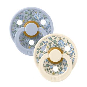 BIBS x Liberty Colour 2-pack Latex Size 2 Eloise Dusty Blue Mix produkt bild