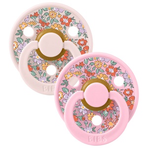 BIBS x Liberty Pacifier Colour Oscar Meadow Latex 6+ månader Size 2 Petal Mix 2 st produkt bild