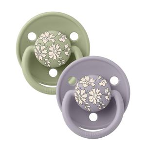 BIBS x Liberty 2-pack De Lux Capel Silicone Onesize Sage Mix produkt bild