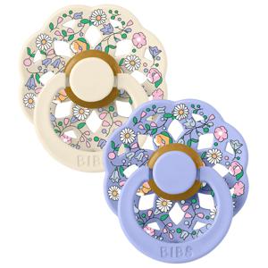 BIBS x Liberty Pacifier Boheme Chloe Meadow Latex 0+ månader Size 1 Ivory Mix 2 st produkt bild