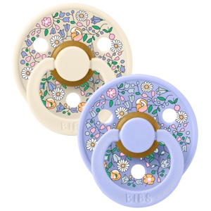 BIBS Colour Liberty Sut Latex Str.2, Chloe Meadow Ivory Mix 2 stk. produktbillede