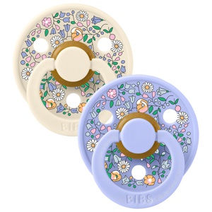 BIBS x Liberty Pacifier Colour Chloe Meadow Latex 6+ månader Size 2 Ivory Mix 2 st produkt bild