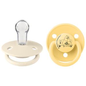 BIBS x Moomins De Lux Moomintroll Silicone Onesize Ivory/Pale Butter 2-pack produkt bild