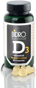 Bidro D-vitamin 38 ug m.appelsinsmag 90 kapsl produktbillede
