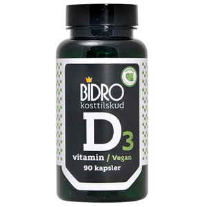 Bidro D3-vitamin Vegan   90 kapsler produktbillede
