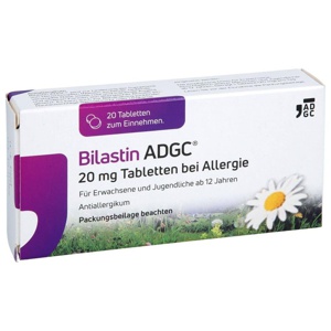 BILASTIN ADGC 20 mg Tabletten bei Allergie Produktbild