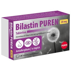 BILASTIN PUREN 20 mg Tabletten Produktbild