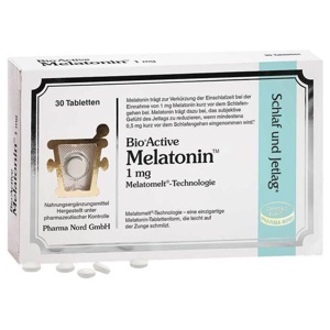 Bio Active Melatonin 1 mg Tabletten, 30 St Tabletten Produktbild