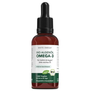 Bio Algenöl DHA reich 465 mg white Omega, 50 ml Öl Produktbild