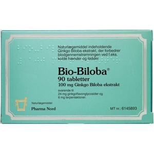 Bio-Biloba 100 mg tabletter produktbillede