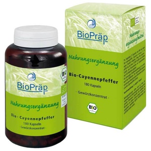 Bio Cayennepfeffer Kapseln, 180 St Kapseln Produktbild