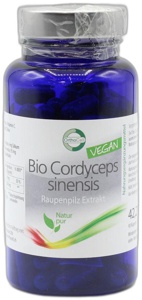 BIO CORDYCEPS sinensis Raupenpilz Extrakt Kapseln Produktbild