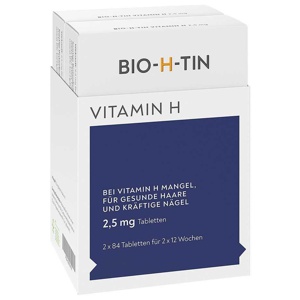 BIO-H-TIN Vitamin H 2,5 mg für 2x12 Wochen Tabl. Produktbild