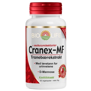 Bio-Life Cranex-mf Tranebærekstrakt 60 kapsler produktbilde