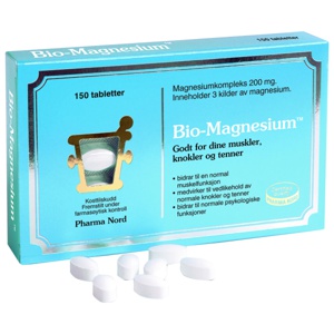 Bio-magnesium tablett 200mg 150 stk produktbilde