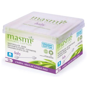 BIO OHRSTÄBCHEN Baby 100% Bio-Baumwolle MASMI 56 St Produktbild